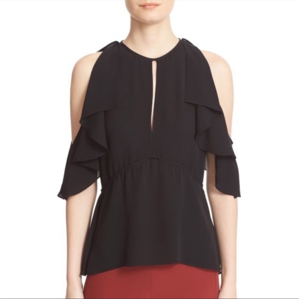 Theory Black Off The Shoulder Top